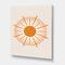 Designart - Minimal Orange Radiant Sun II - Modern Canvas Wall Art Print
